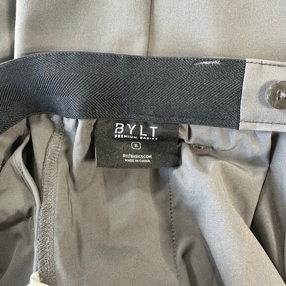 Bylt Premium Basics Executive Pant Mens 31x30 Grey Tapered Stretch - Picture 6 of 11